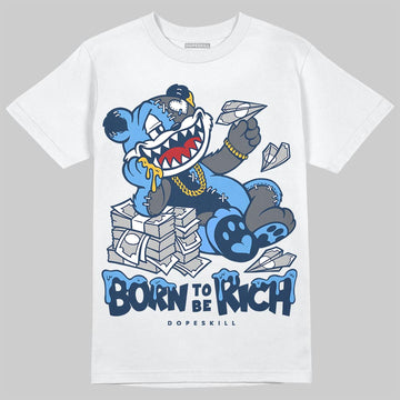 Jordan 13 Flint DopeSkill T-Shirt Born To Be Rich Graphic Streetwear - White