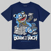 Jordan 13 Flint DopeSkill T-Shirt Born To Be Rich Graphic Streetwear - Navy