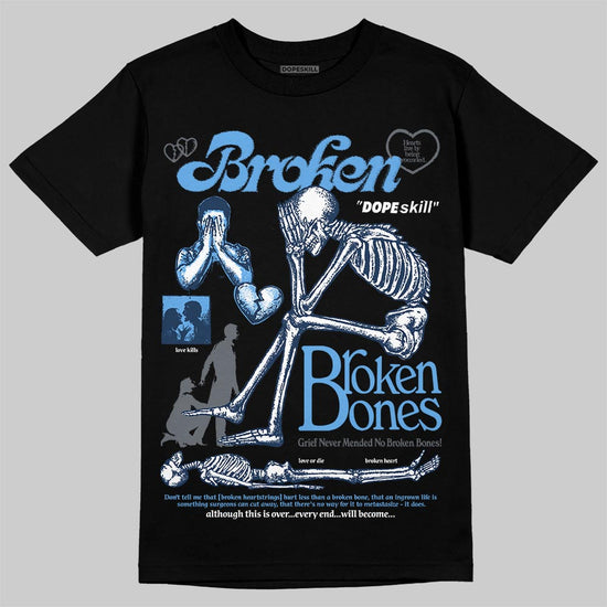 Jordan 13 Flint DopeSkill T-Shirt Broken Bones Graphic Streetwear - Black