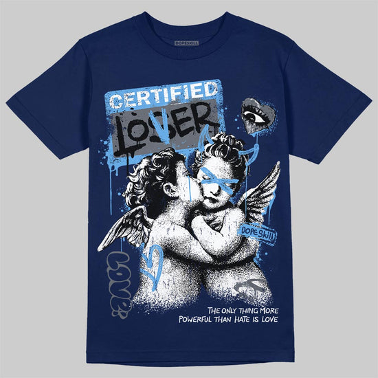 Jordan 13 Flint DopeSkill T-Shirt Certified Lover Graphic Streetwear - Navy