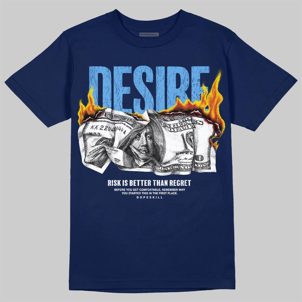 Jordan 13 Flint DopeSkill T-Shirt Desire Graphic Streetwear - Navy