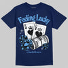 Jordan 13 Flint DopeSkill T-Shirt Feeling Lucky Graphic Streetwear - Navy