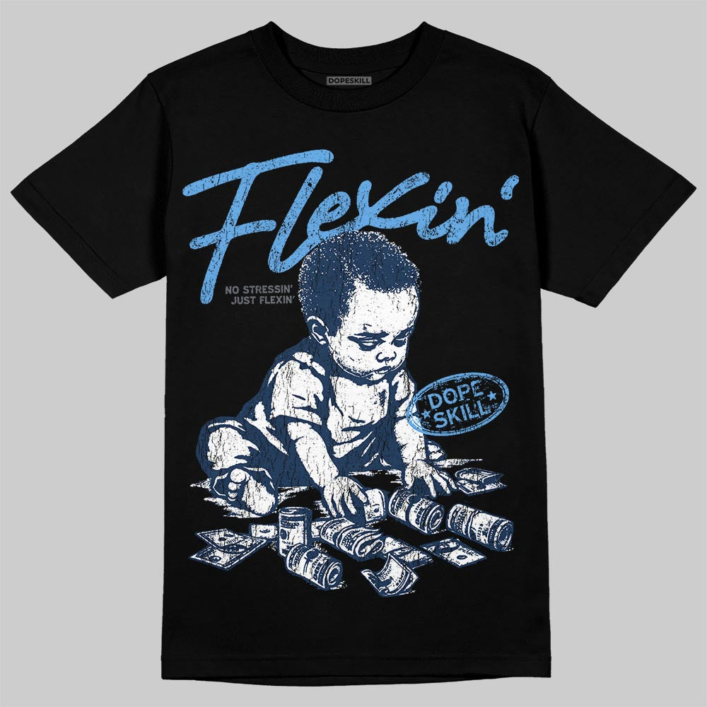 Jordan 13 Flint DopeSkill T-Shirt Flexin' Graphic Streetwear - Black
