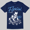 Jordan 13 Flint DopeSkill T-Shirt Flexin' Graphic Streetwear - Navy