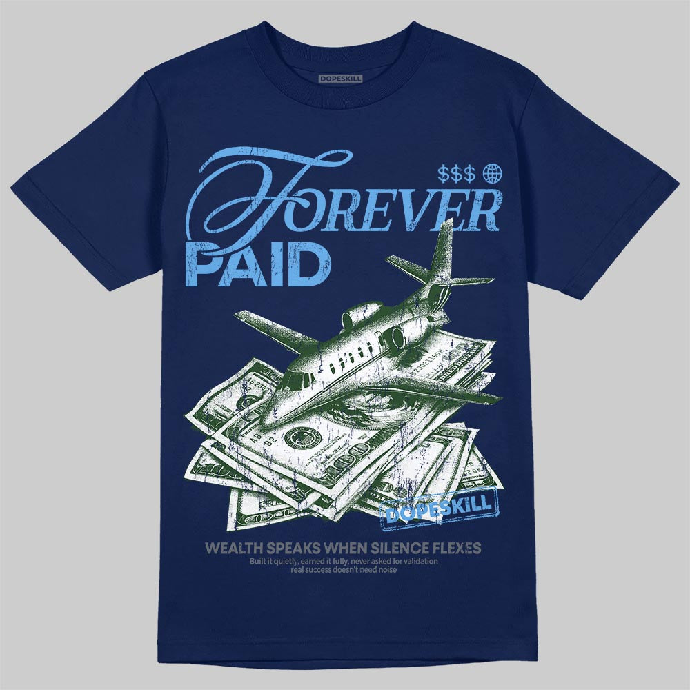 Jordan 13 Flint DopeSkill T-Shirt Forever Paid Graphic Streetwear - navy