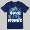Jordan 13 Flint DopeSkill T-Shirt Fuck Love Get Money Graphic Streetwear - Navy
