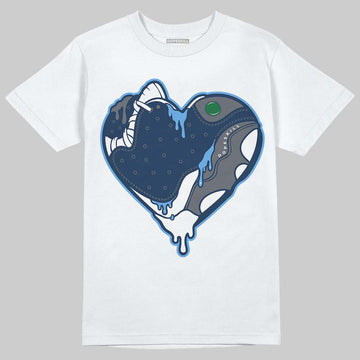 Jordan 13 Flint DopeSkill T-Shirt Heart Jordan 13 Graphic Streetwear - White