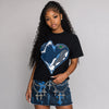 Flint 13s DopeSkill T-Shirt Heart Jordan 13 Graphic