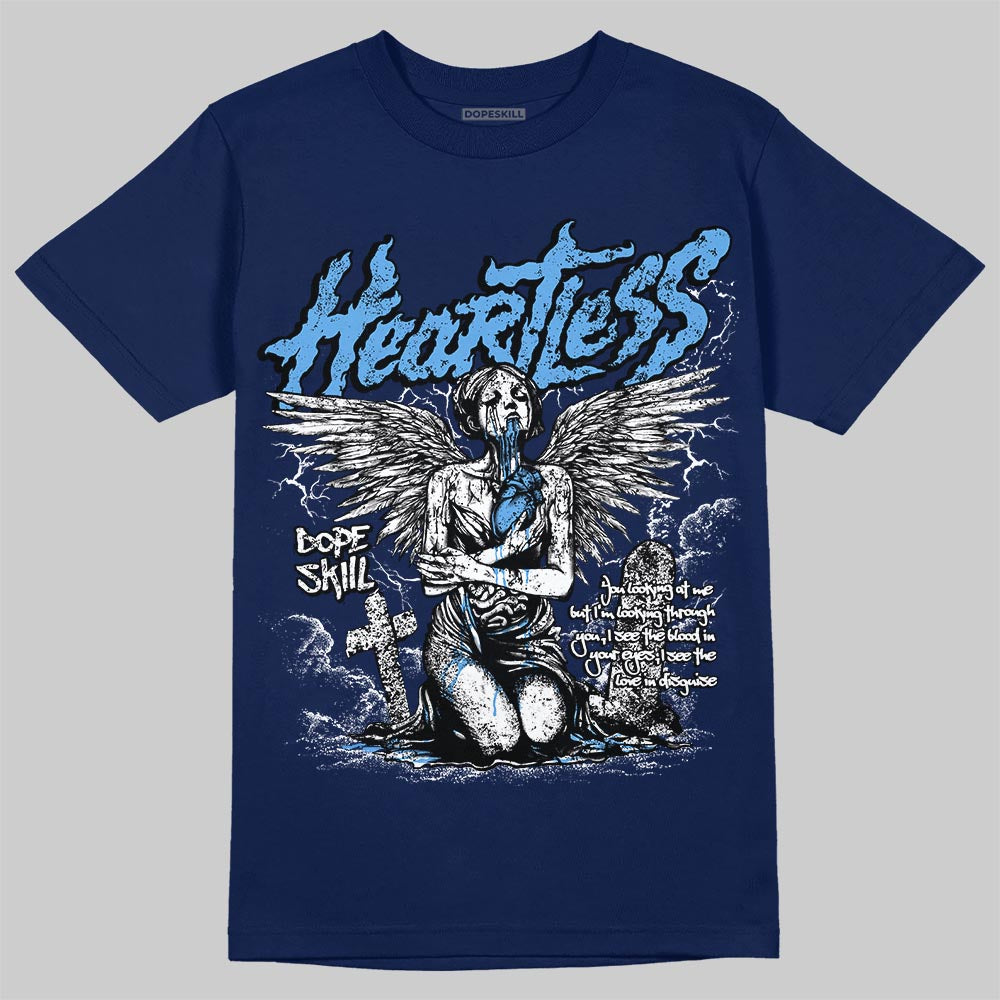 Jordan 13 Flint DopeSkill T-Shirt Heartless Graphic Streetwear - Navy