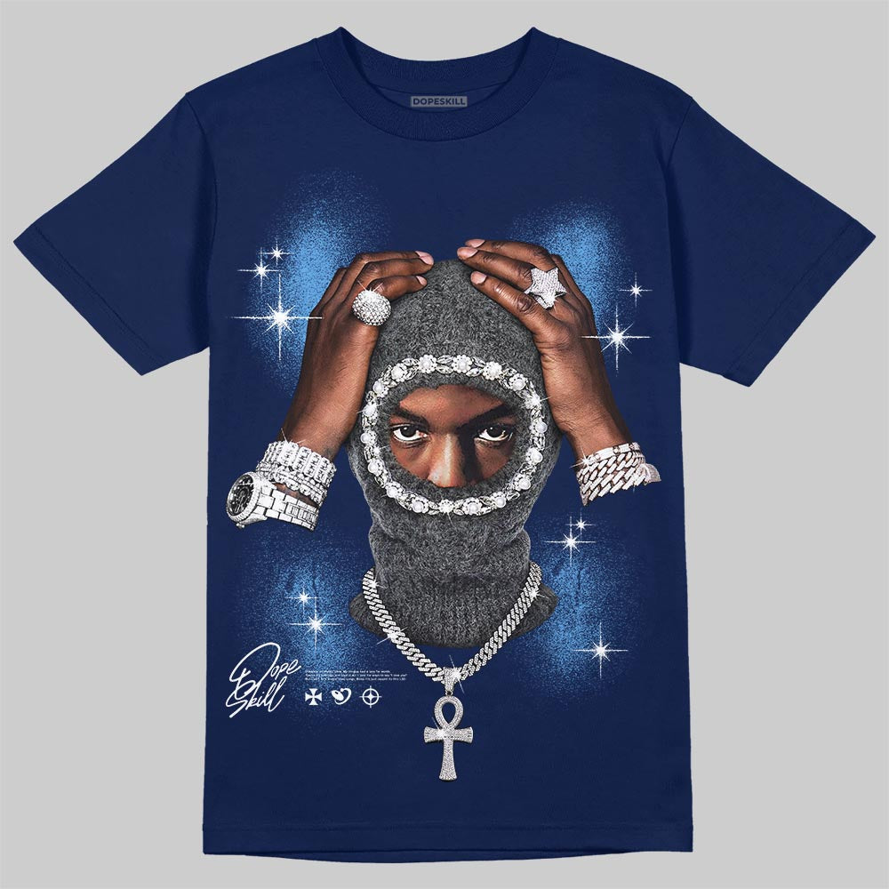 Jordan 13 Flint DopeSkill T-Shirt Key of Life Graphic Streetwear - Navy