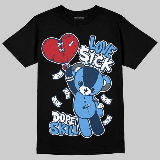Jordan 13 Flint DopeSkill T-Shirt Love Sick Graphic Streetwear - Black