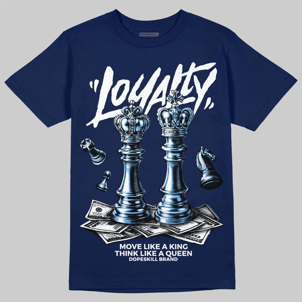 Jordan 13 Flint DopeSkill T-Shirt Loyalty Graphic Streetwear - navy