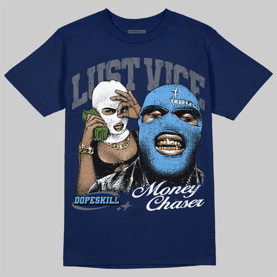 Jordan 13 Flint DopeSkill T-Shirt Lust Vice Graphic Streetwear - Navy