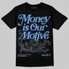 Jordan 13 Flint DopeSkill T-Shirt Money Is Our Motive Typo Graphic Streetwear - Black
