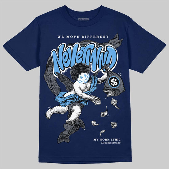 Jordan 13 Flint DopeSkill T-Shirt Nevermind Graphic Streetwear - Navy