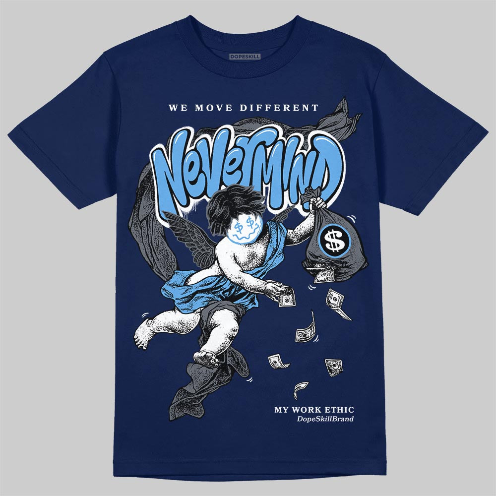 Jordan 13 Flint DopeSkill T-Shirt Nevermind Graphic Streetwear - Navy