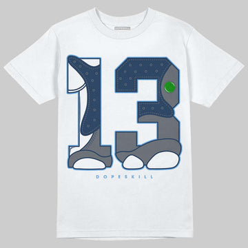 Jordan 13 Flint DopeSkill T-Shirt No.13 Graphic Streetwear - White