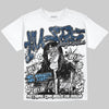 Jordan 13 Flint DopeSkill Oversize Print T-Shirt No Money No Lust Graphic Streetwear - White