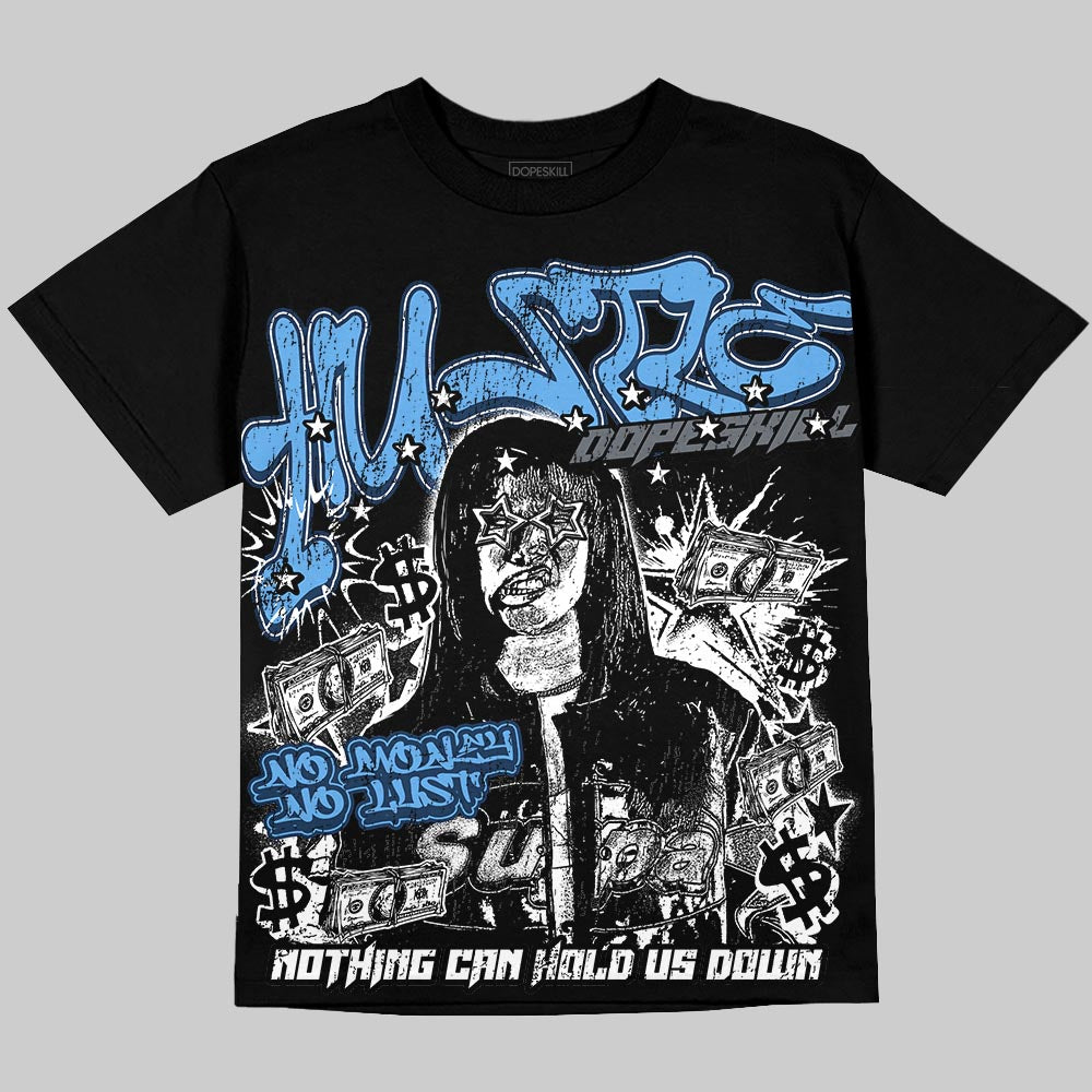 Jordan 13 Flint DopeSkill Oversize Print T-Shirt No Money No Lust Graphic Streetwear - Black