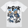Jordan 13 Flint DopeSkill T-Shirt No Risk No Story Graphic Streetwear - White