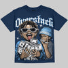 Jordan 13 Flint DopeSkill Oversize Print T-Shirt Overstack Graphic Streetwear - Navy