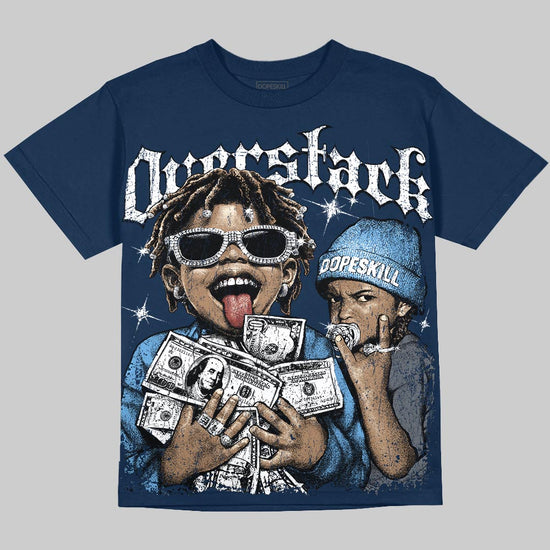 Jordan 13 Flint DopeSkill Oversize Print T-Shirt Overstack Graphic Streetwear - Navy