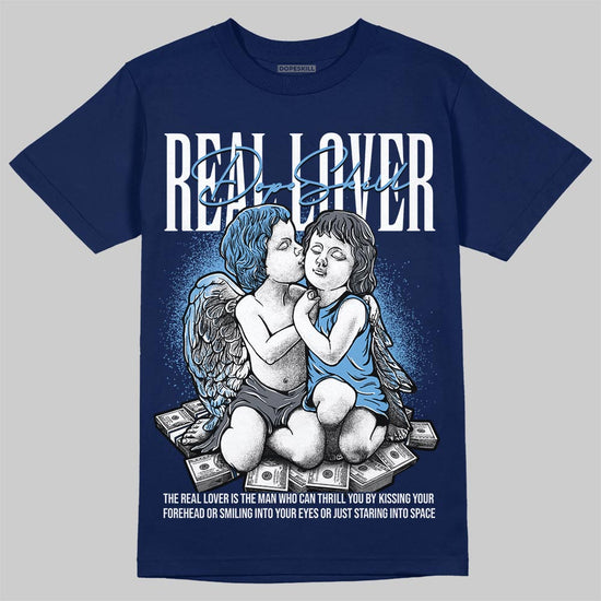 Jordan 13 Flint DopeSkill T-Shirt Real Lover Graphic Streetwear - Navy