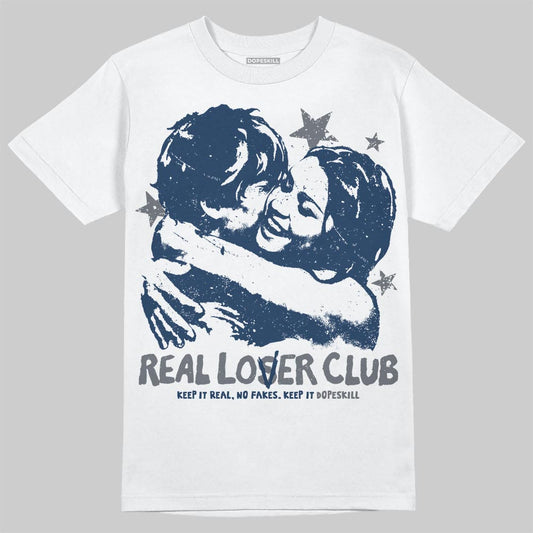 Jordan 13 Flint DopeSkill T-Shirt Real Lover Club Graphic Streetwear - White 