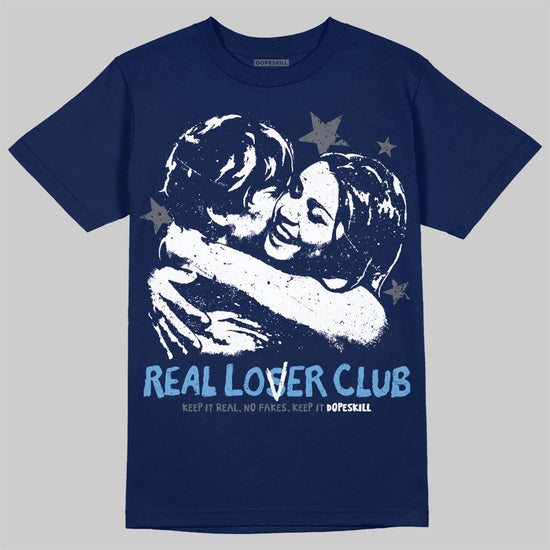 Jordan 13 Flint DopeSkill T-Shirt Real Lover Club Graphic Streetwear - Navy