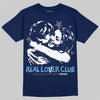 Jordan 13 Flint DopeSkill T-Shirt Real Lover Club Graphic Streetwear - Navy