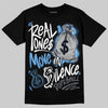 Jordan 13 Flint DopeSkill T-Shirt Real Ones Move In Silence Graphic Streetwear - Black