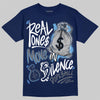 Jordan 13 Flint DopeSkill T-Shirt Real Ones Move In Silence Graphic Streetwear - Navy