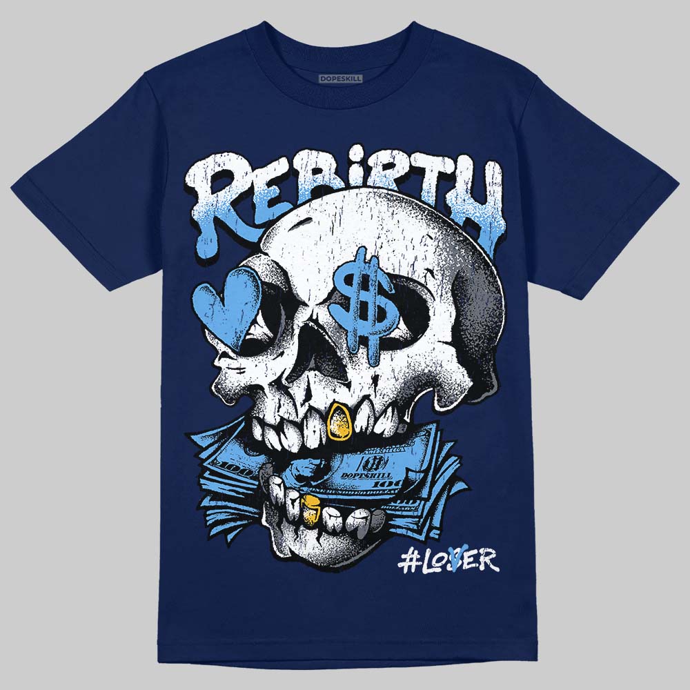 Jordan 13 Flint DopeSkill T-Shirt Rebirth Graphic Streetwear - Navy