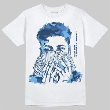 Jordan 13 Flint DopeSkill T-Shirt Rich Boy Camo Graphic Streetwear - White