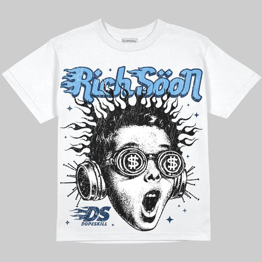 Jordan 13 Flint DopeSkill Oversize Print T-Shirt Rich Soon Graphic Streetwear - White
