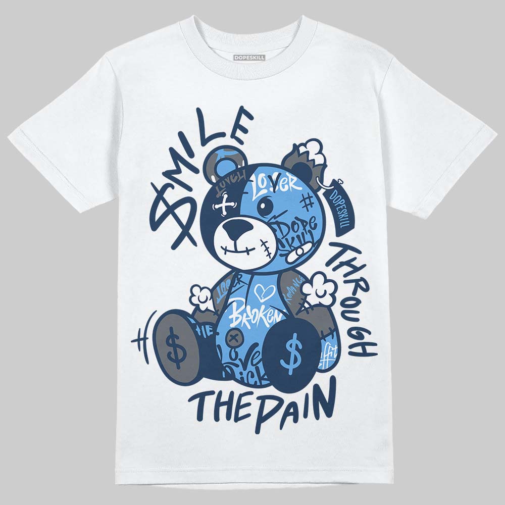 Jordan 13 Flint DopeSkill T-Shirt Smile Through The Pain Graphic Streetwear - WHite