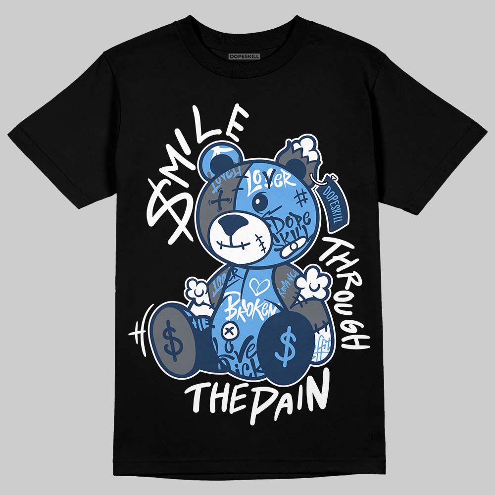 Jordan 13 Flint DopeSkill T-Shirt Smile Through The Pain Graphic Streetwear - Black
