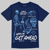 Jordan 13 Flint DopeSkill T-Shirt Ways To Get Ahead Graphic Streetwear - Navy