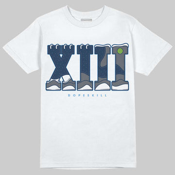 Jordan 13 Flint DopeSkill T-Shirt XIII Jordan 13 Graphic Streetwear - White