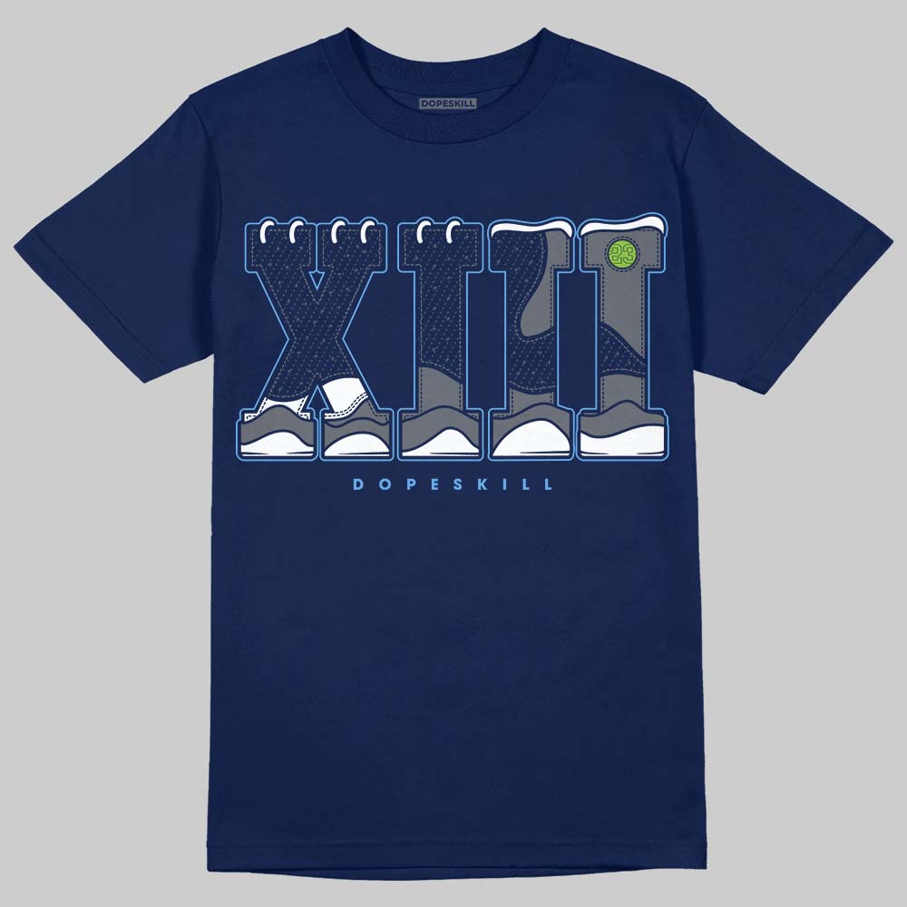Jordan 13 Flint DopeSkill T-Shirt XIII Jordan 13 Graphic Streetwear - navy