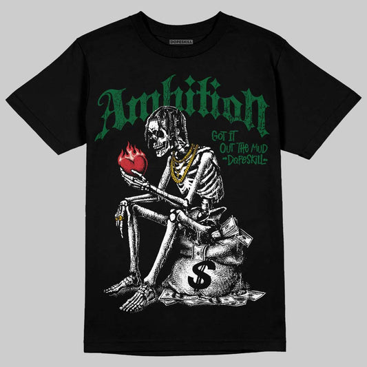 Jordan 14 Forest Green DopeSkill T-Shirt Ambition Graphic Streetwear - Black