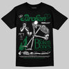 Jordan 14 Forest Green DopeSkill T-Shirt Broken Bones Graphic Streetwear - Black