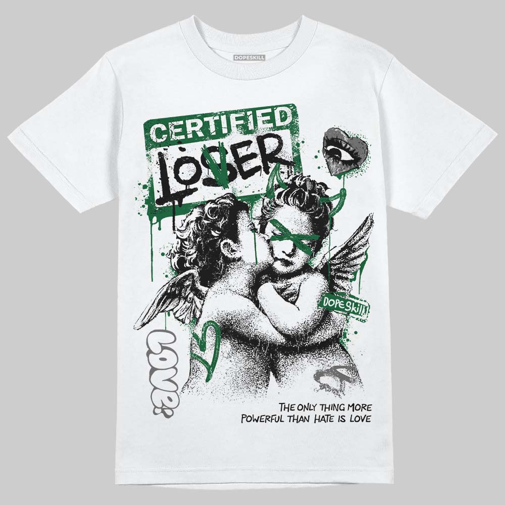 Jordan 14 Forest Green DopeSkill T-Shirt Certified Lover Graphic Streetwear - White
