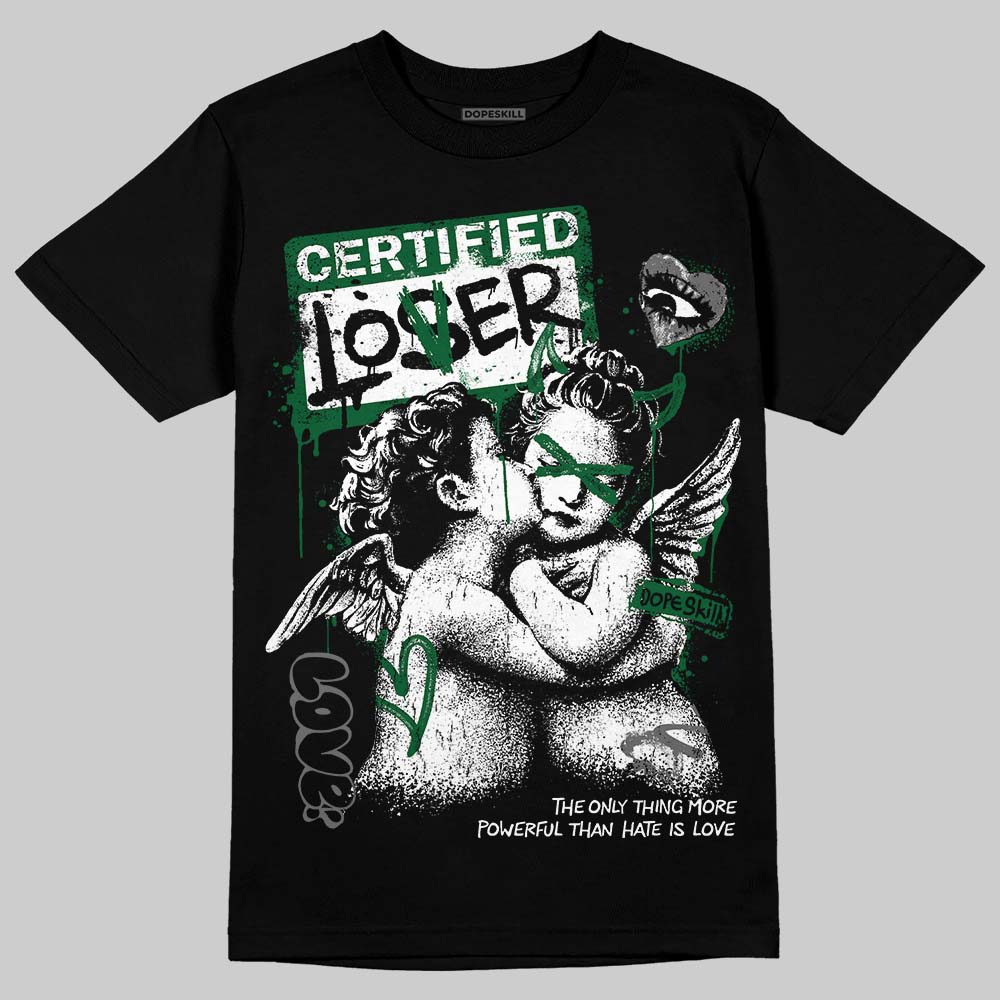 Jordan 14 Forest Green DopeSkill T-Shirt Certified Lover Graphic Streetwear - Black