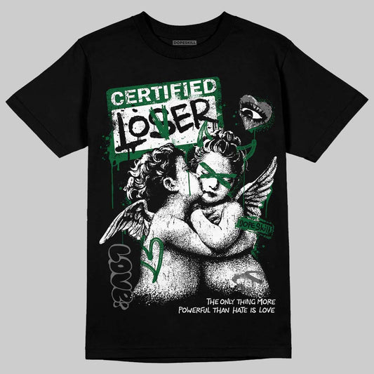Jordan 14 Forest Green DopeSkill T-Shirt Certified Lover Graphic Streetwear - Black