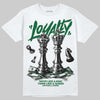 Jordan 14 Forest Green DopeSkill T-Shirt Loyalty Graphic Streetwear - White 
