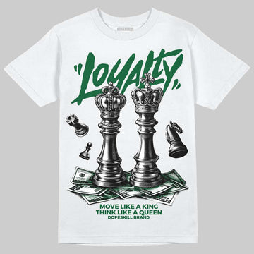 Jordan 14 Forest Green DopeSkill T-Shirt Loyalty Graphic Streetwear - White 