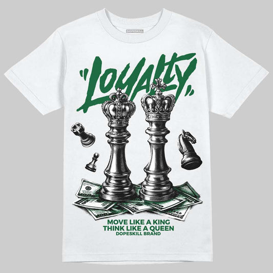 Jordan 14 Forest Green DopeSkill T-Shirt Loyalty Graphic Streetwear - White 
