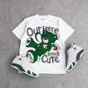Forest Green 14s DopeSkill T-Shirt Out Here Being Cute Graphic