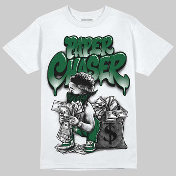 Jordan 14 Forest Green DopeSkill T-Shirt Paper Chaser Boy Graphic Streetwear - White